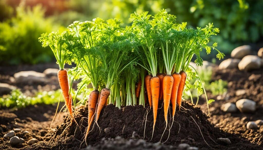 nurturing carrot plants