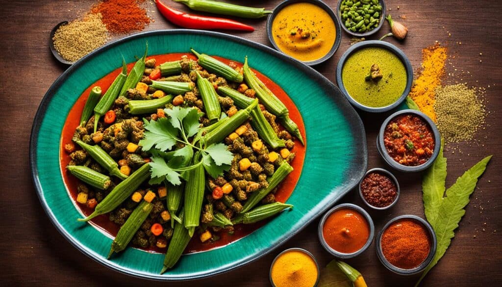 okra in Indian and African cuisine