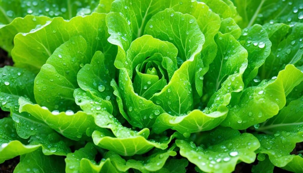 organic lettuce growth