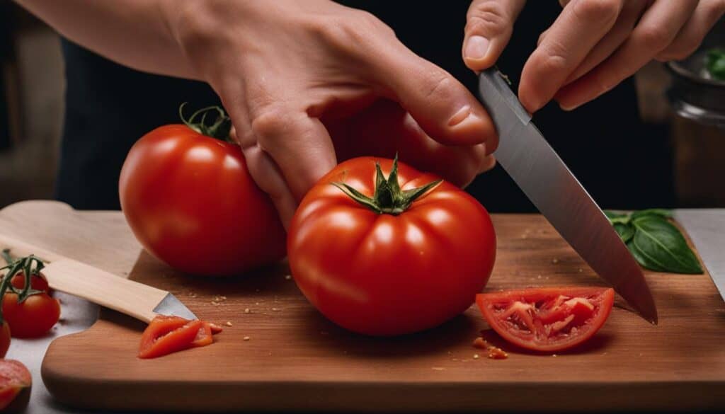 peeling tomatoes without blanching