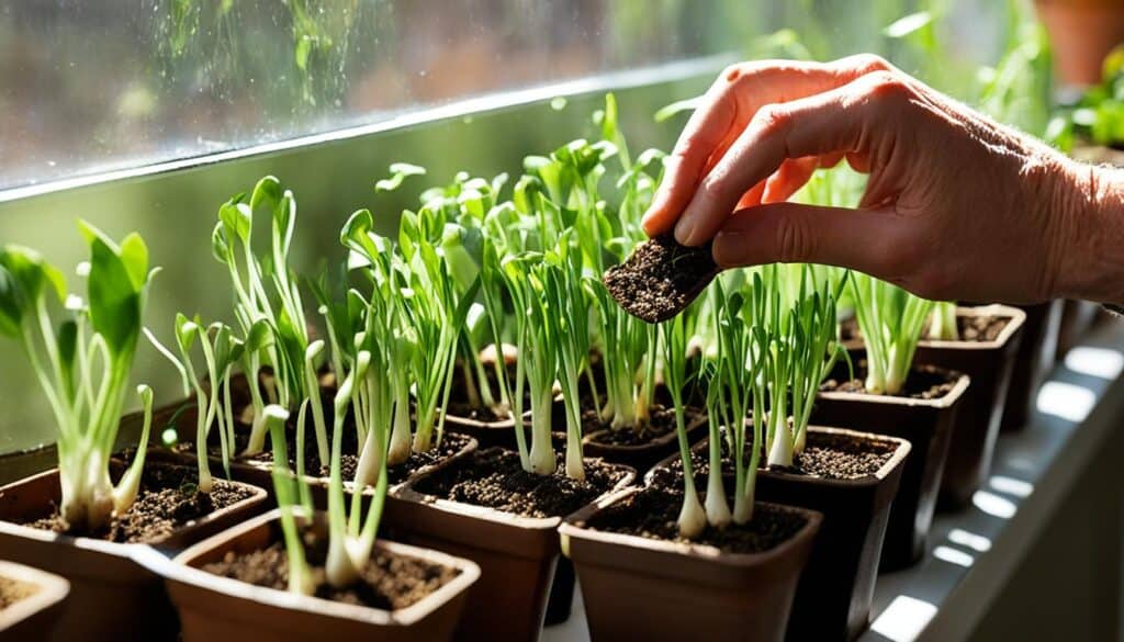 planting sprouted garlic