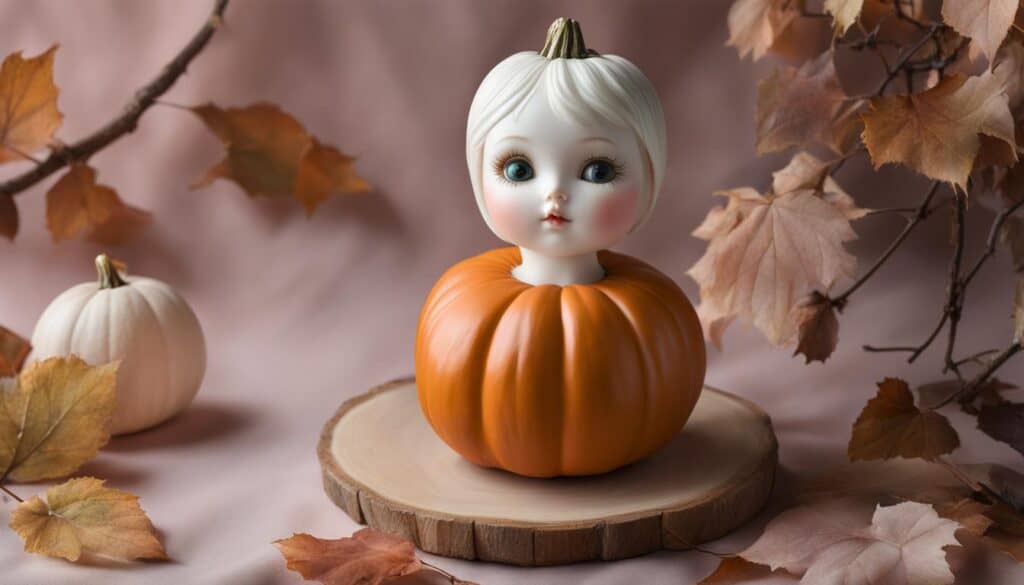 porcelain doll pumpkin