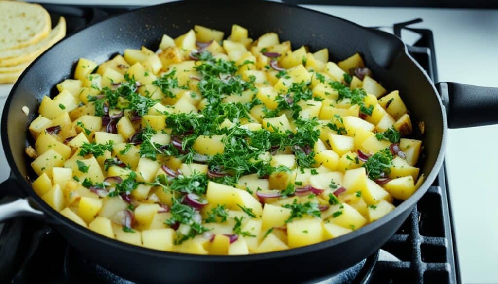 potato and onion omelette