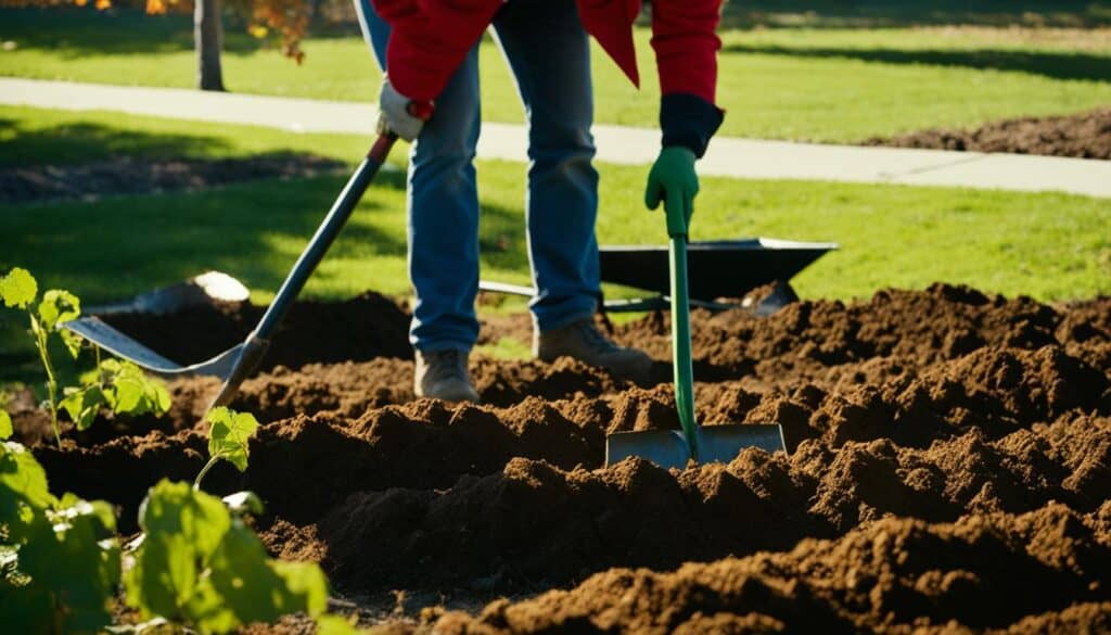 preparing the pumpkin seed bed