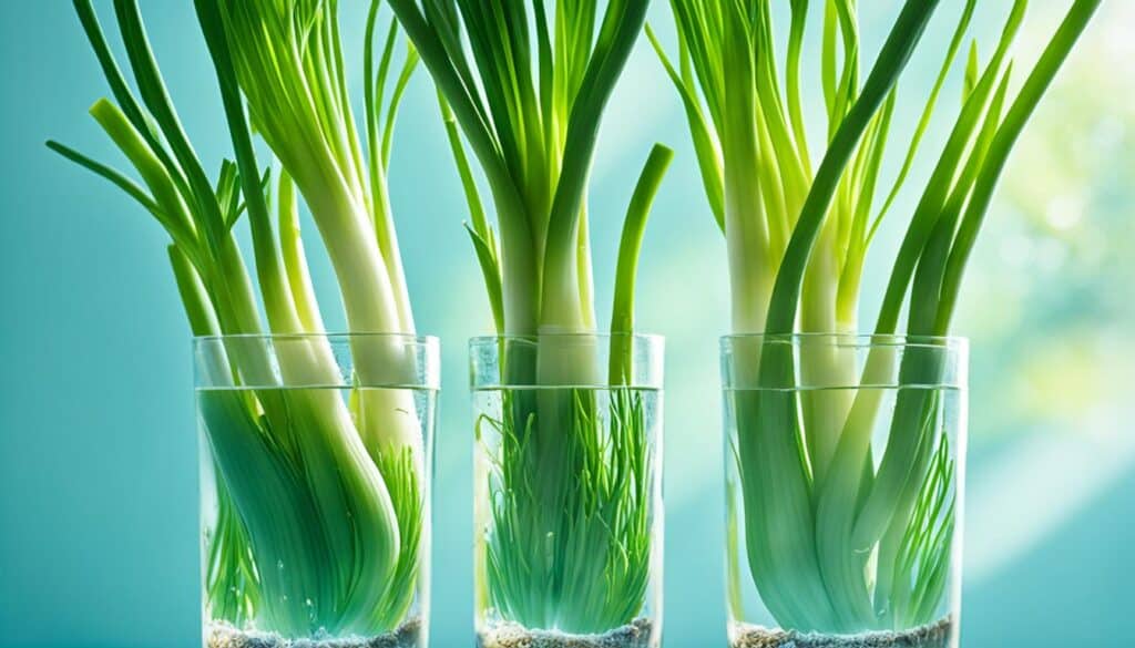 regrowing green onions in water