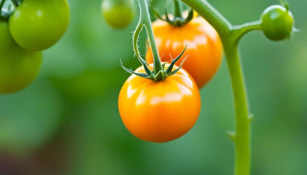 ripe sungold tomato