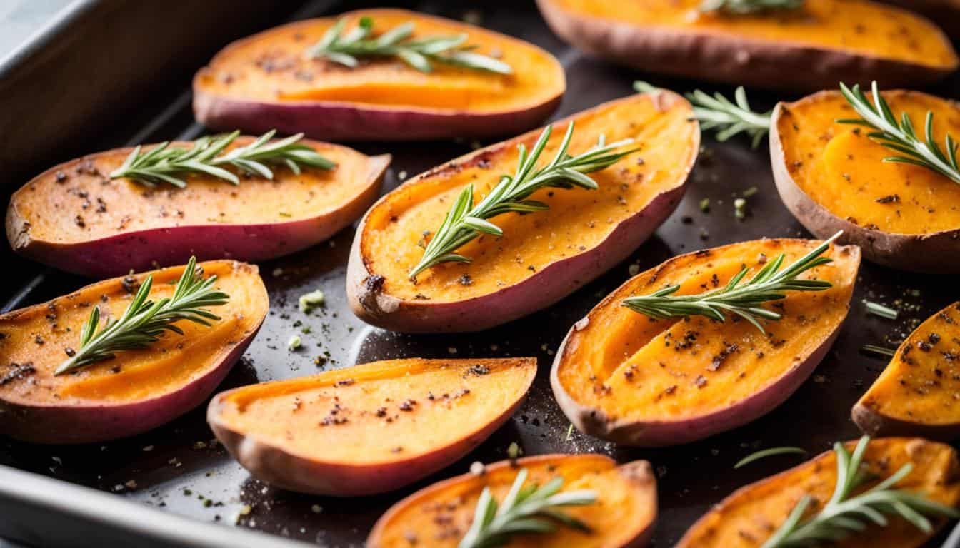 roasting sweet potatoes