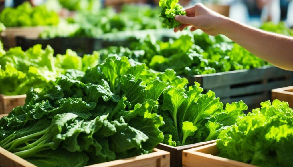 selecting and storing mustard greens