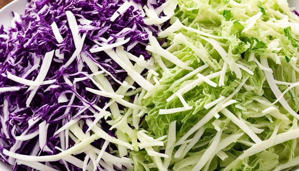 shredded cabbage