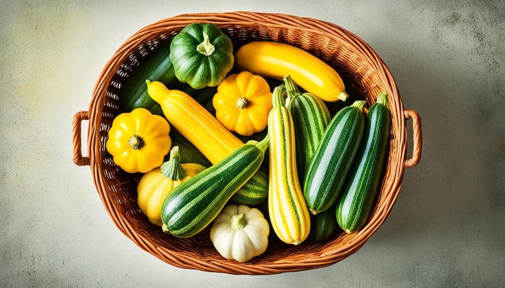 squash in a basket