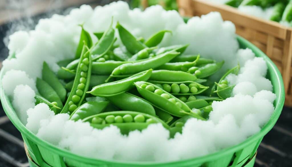 steamed snow peas