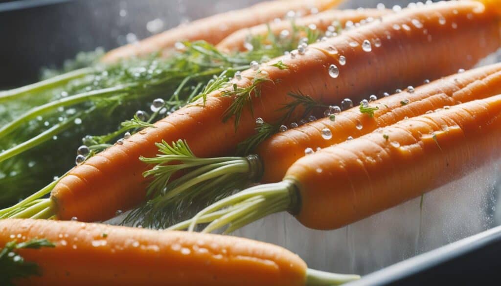steaming carrots tips