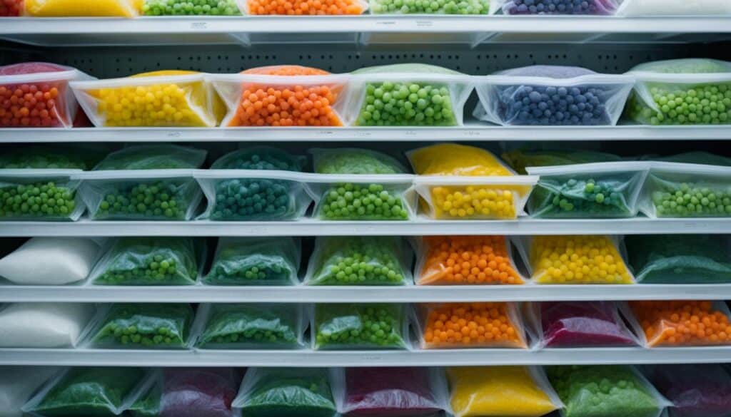 stocking up on frozen vegetables