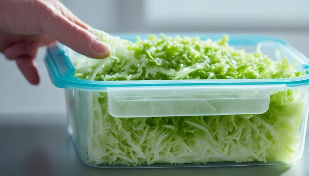 storing shredded lettuce