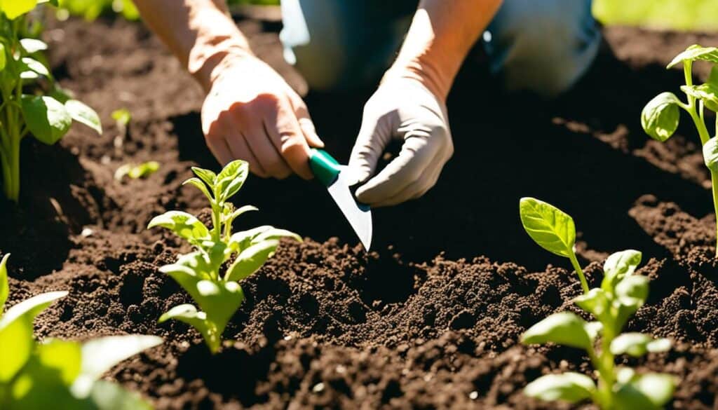 transplanting seedlings