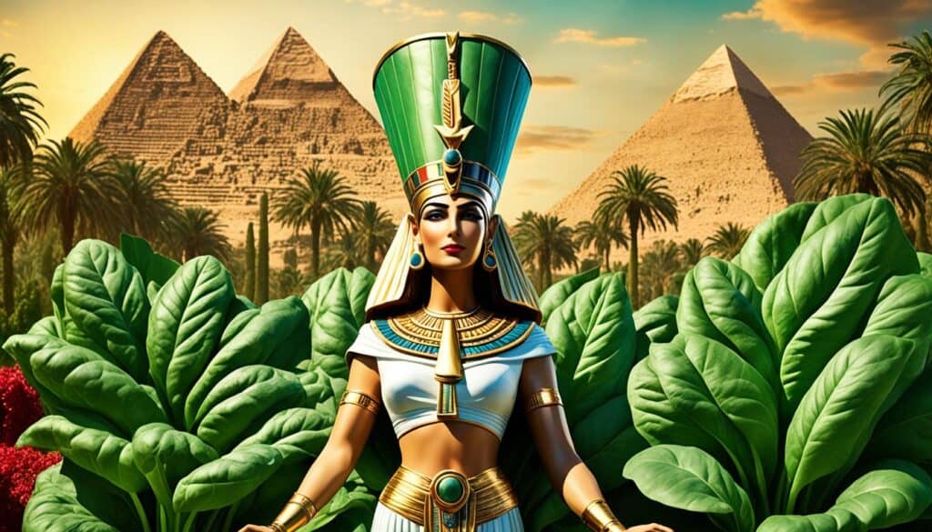 Cleopatra and Egyptian Spinach