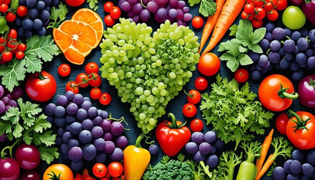 Colorful Fruits and Vegetables