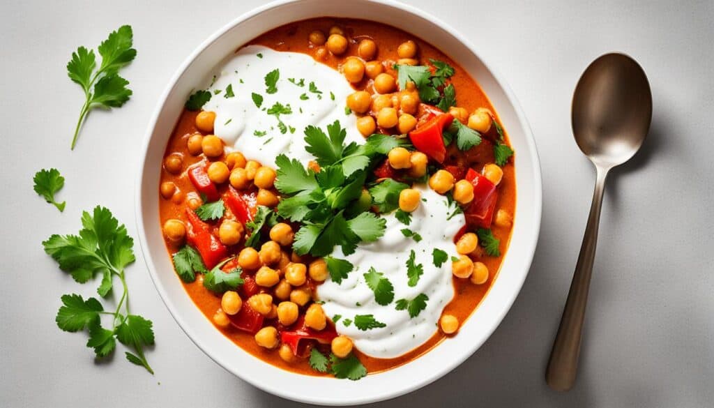 Red Capsicum and Chickpea Curry