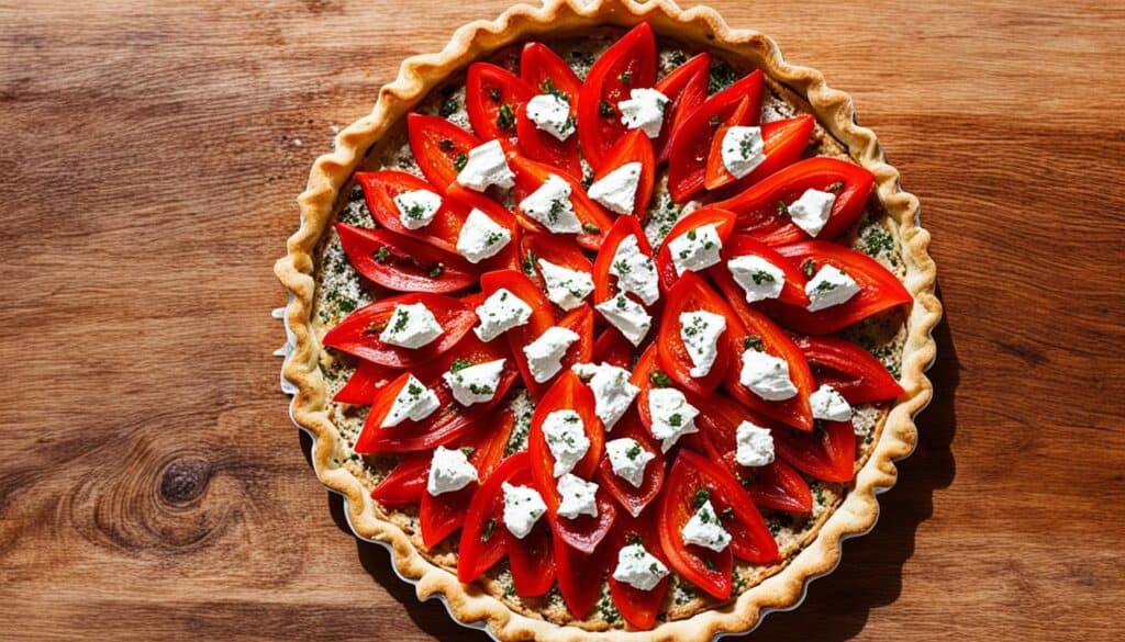 Red Capsicum and Goat Cheese Tart