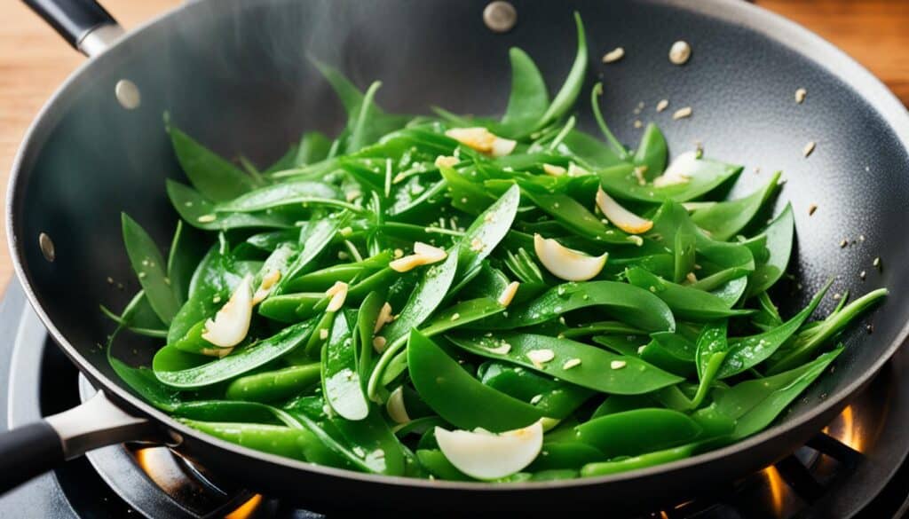 Snow pea leaves stir-fry