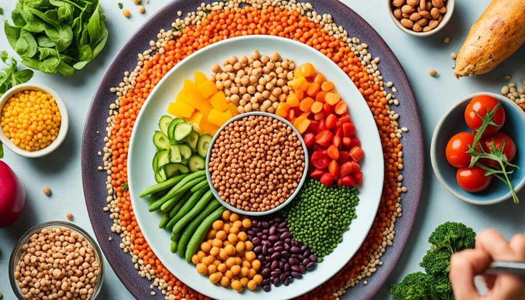 balanced diet incorporating beans vegetable