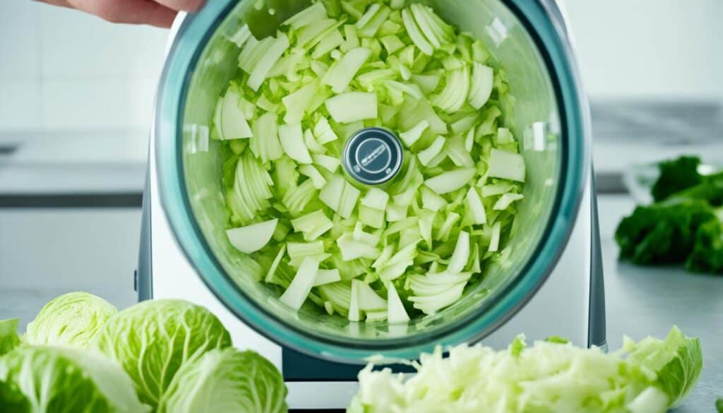 cabbage rice in food processor