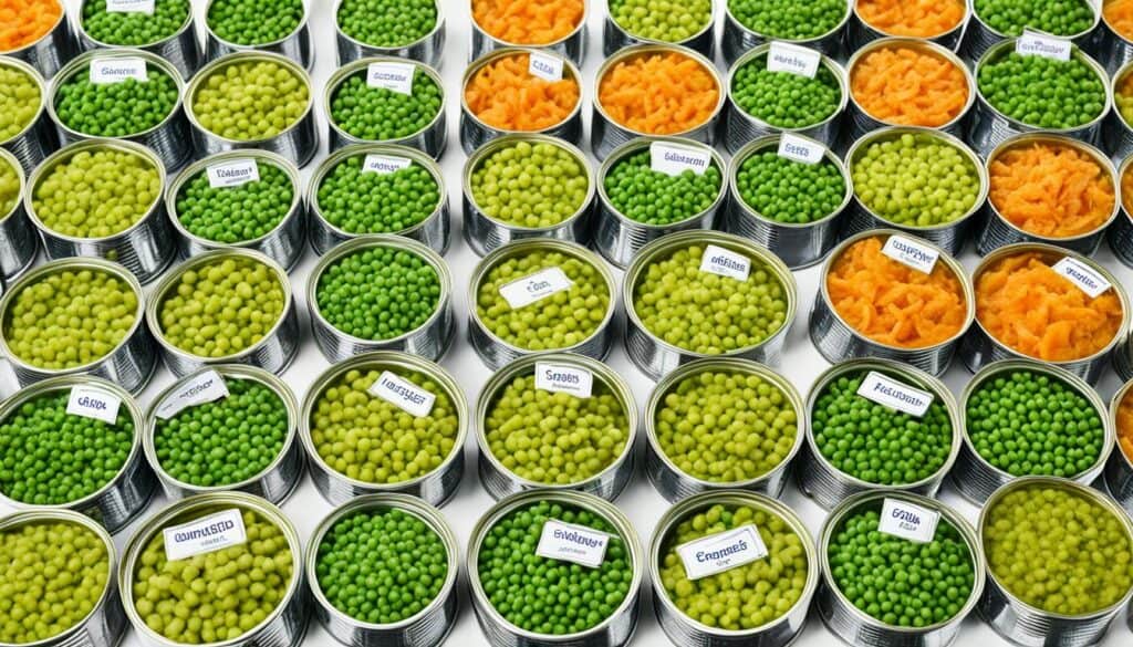 canned peas