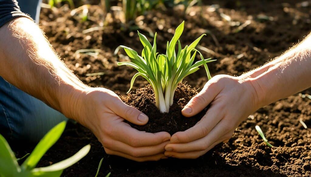 caring for spring-planted garlic