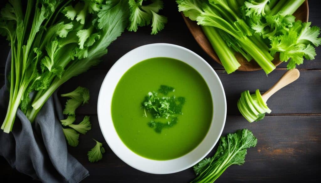 celery leaf soup