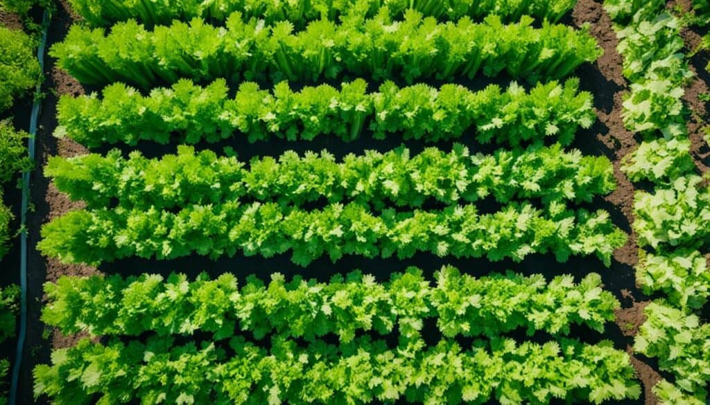 celery plant spacing