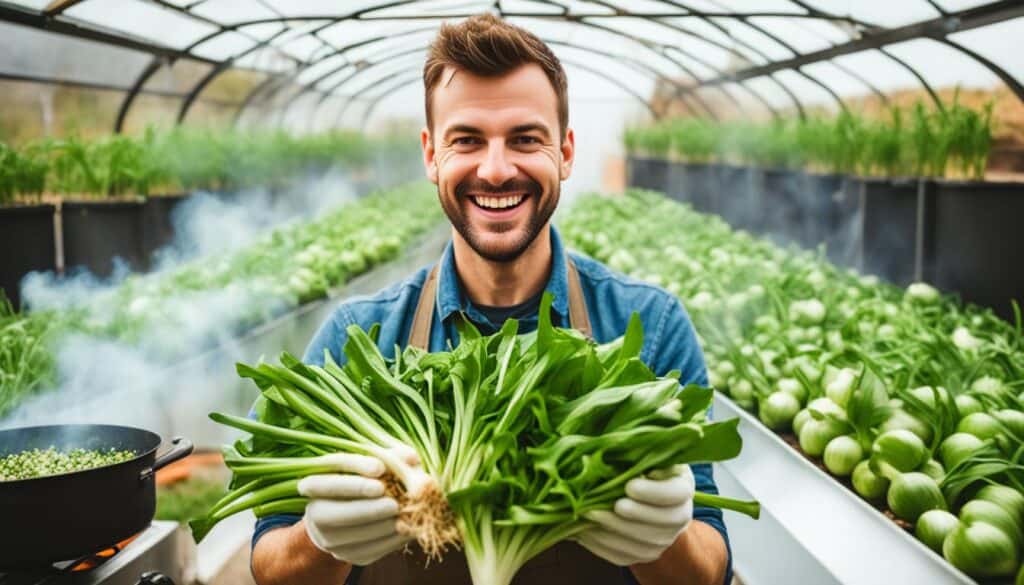 cooking with onion leaves