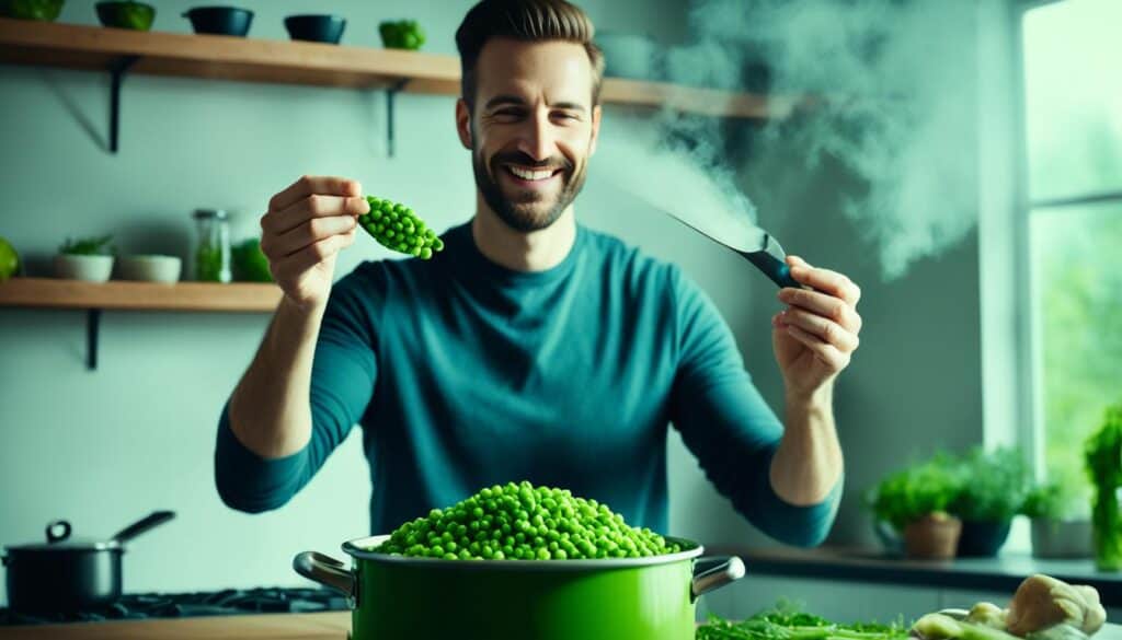 cooking zipper peas