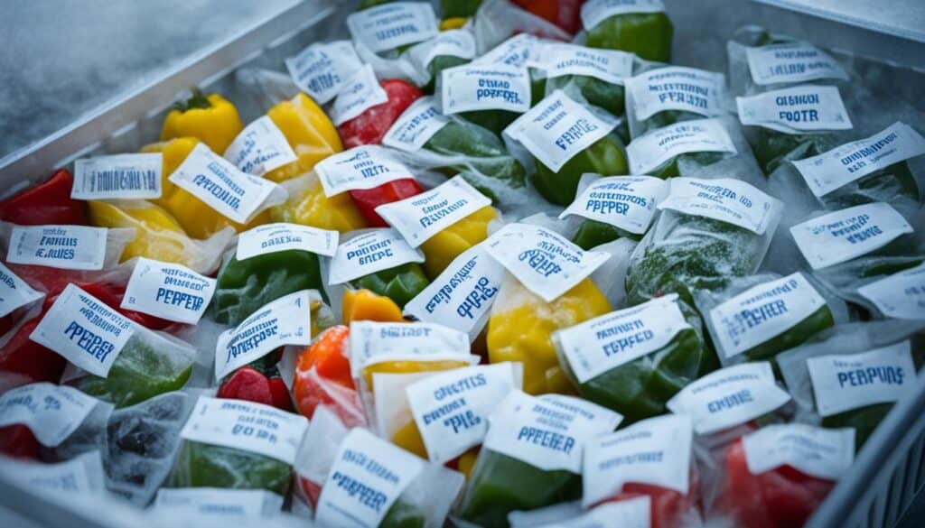 frozen peppers storage tips