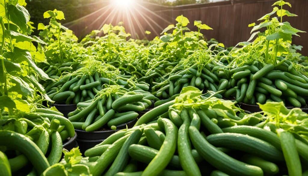 growing Marketmore cucumbers in containers