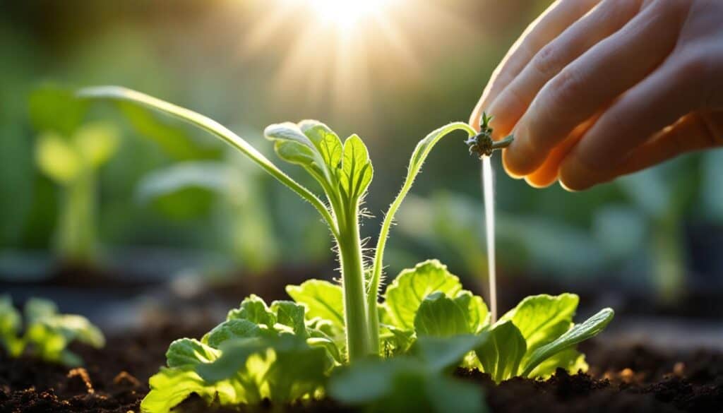 growing courgettes