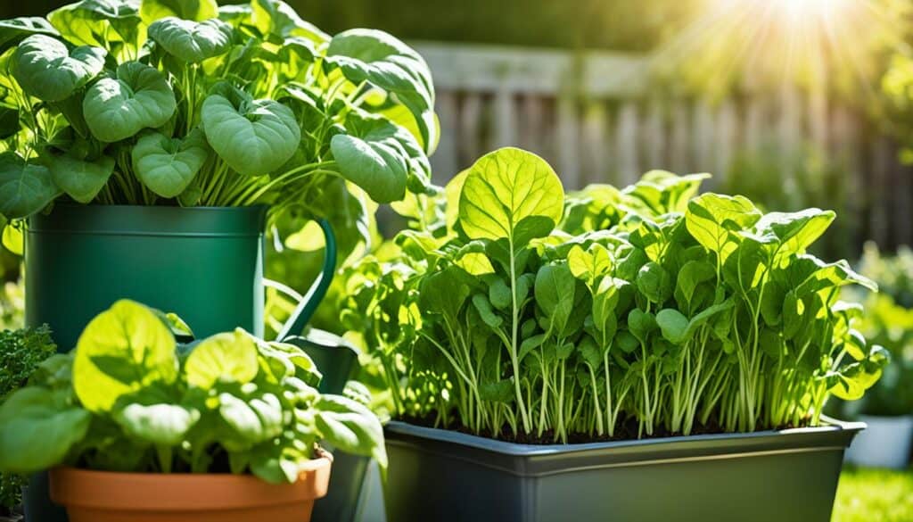 growing perpetual spinach in pots