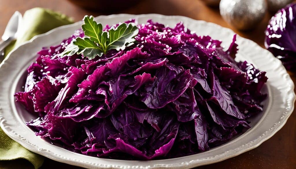honey mustard red cabbage