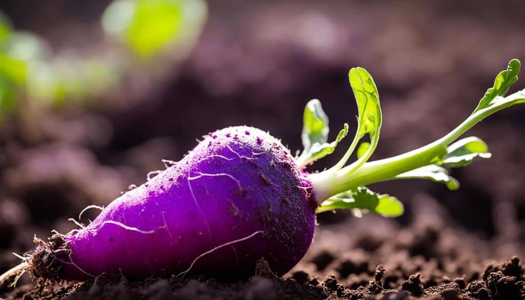 organic purple radish