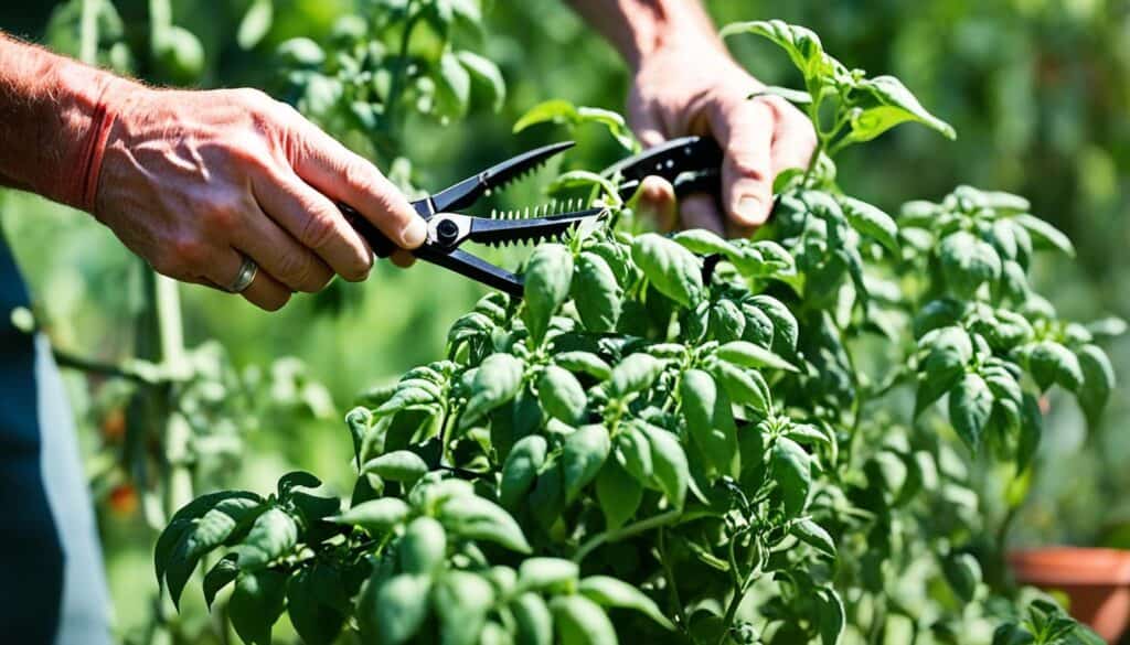 pruning indeterminate tomato plants