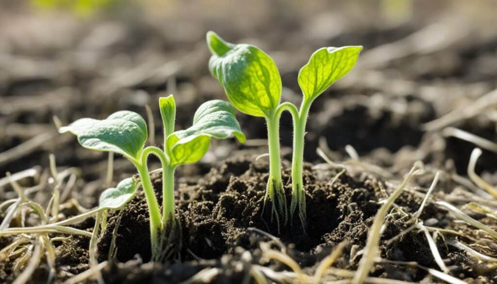 pumpkin seedlings