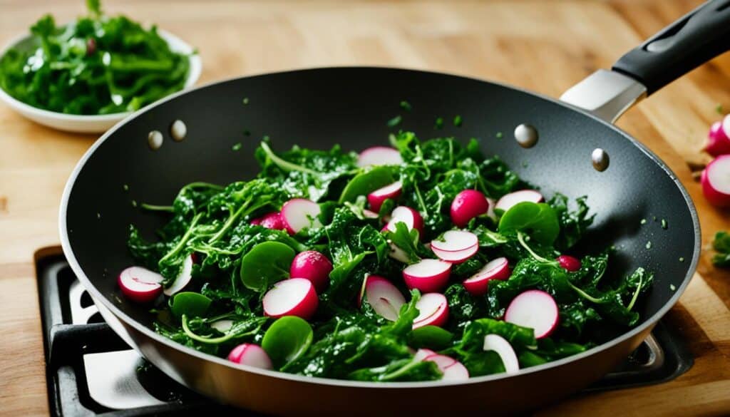 sautéed radish greens recipe