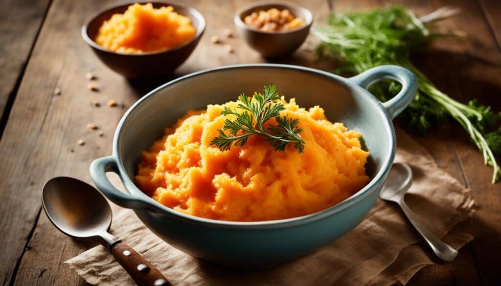 serving carrot and swede mash