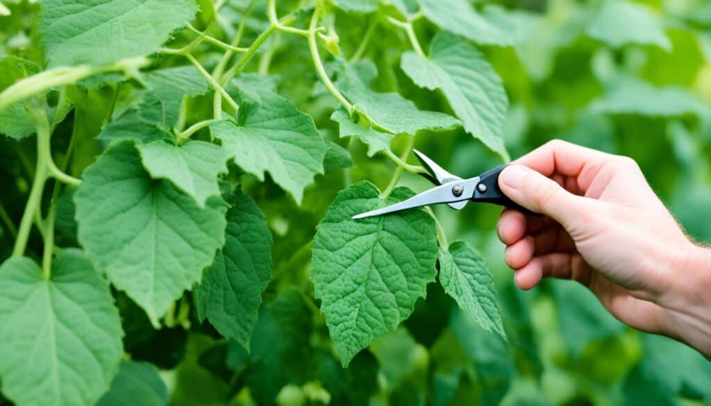 step by step guide to pruning cucumber plants