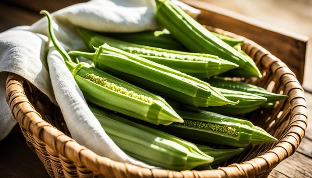 storing okra pods