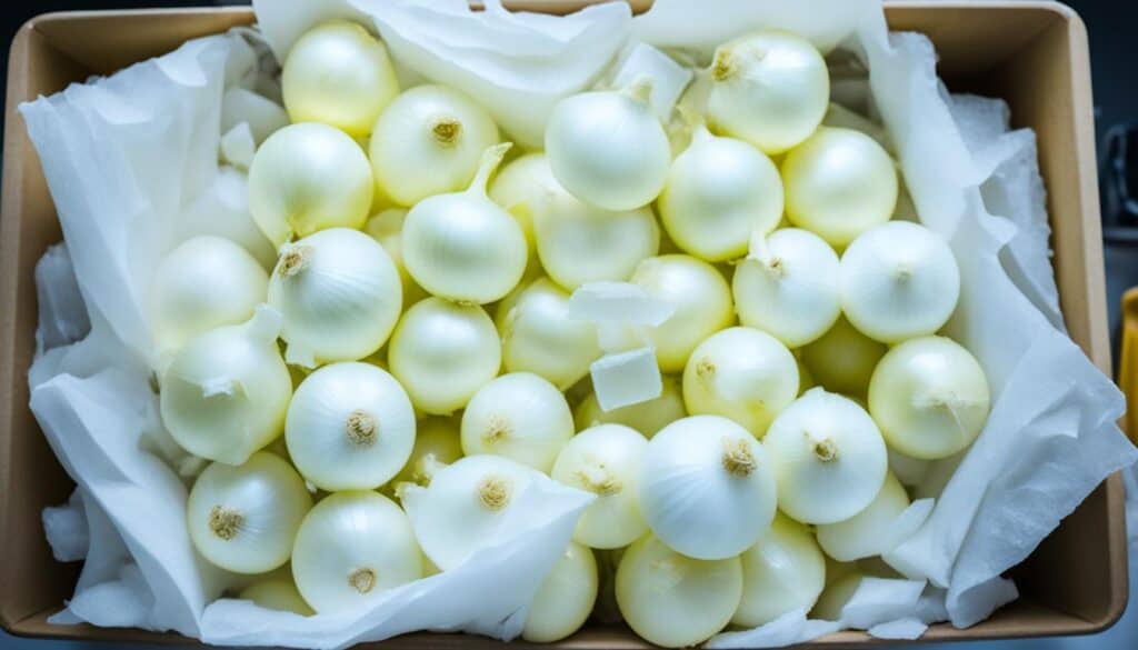 storing peeled onions