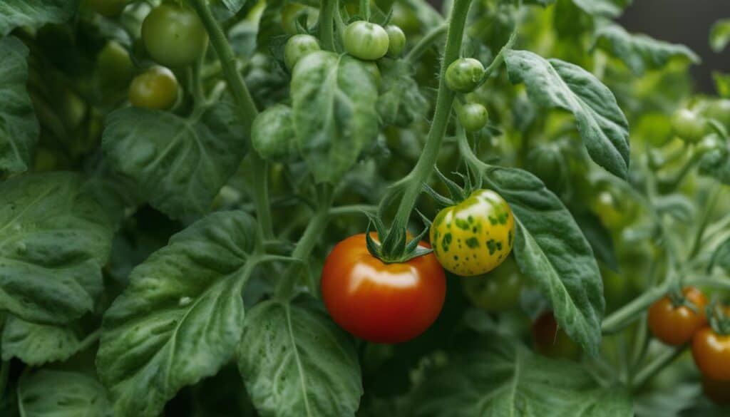 tomato leaf spots