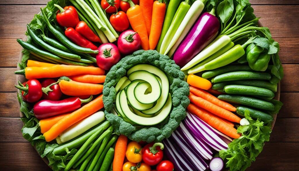 variety in raw vegetables